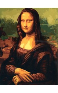 Картина по номерам на холсте с подрамником Мона Лиза. Леонардо да Винчи