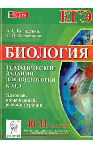Биология. 10-11 классы. Подготовка к ЕГЭ. Тематические тесты. Все уровни