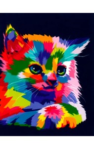 Картина по номерам на холсте с подрамником Котёнок