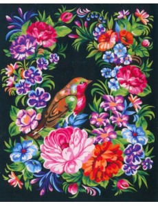 Картина по номерам на холсте с подрамником Жостово