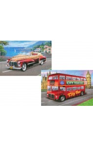 Комплект пазлов Автобус-Кабриолет