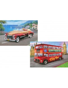 Комплект пазлов Автобус-Кабриолет Комплект пазлов Автобус-Кабриолет