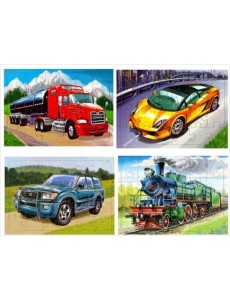 Комплект пазлов Транспорт