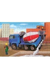 Пазл Грузовой автомобиль Бетономешалка, 24 элемента