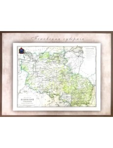 Карта-ретро Псковской губернии на 1898 г.