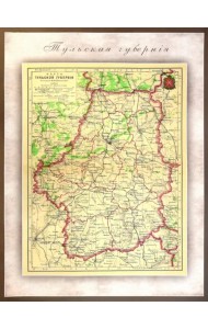 Карта-ретро Тульской губернии на 1902 г.