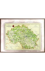 Карта-ретро Московской губернии на 1896 г.
