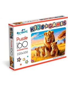 Kids Games. Пазл-160. Львы Kids Games. Пазл-160. Львы