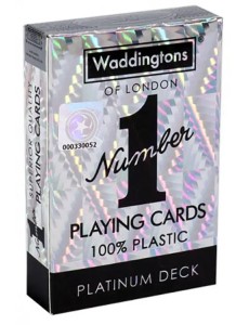 Карты игральные Waddingtons No 1, пластиковые, цветные, платина 