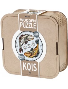 Деревянный, фигурный пазл Карпы Кои (Рыбы) L Деревянный, фигурный пазл Карпы Кои (Рыбы) L