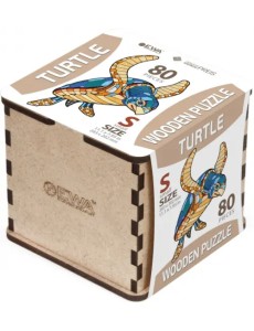 Деревянный, фигурный пазл Морская Черепаха S
