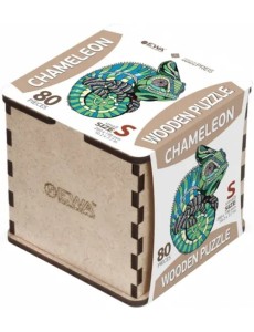 Деревянный пазл Хамелеон, S, головоломка