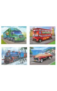 Комплект пазлов Транспорт и машины