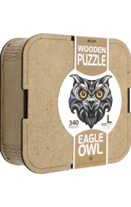 Деревянный, фигурный пазл Филин L