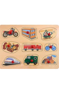 Развивающая деревянная игрушка Транспорт. Рамка-вкладыш