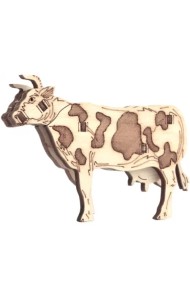 Деревянный конструктор 3D, антистресс Корова Дора