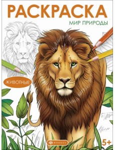 Книжка-раскраска Мир природы. Животные Книжка-раскраска Мир природы. Животные