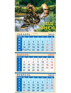 Календарь квартальный на магните на 2025 год Год змеи Календарь квартальный на магните на 2025 год Год змеи