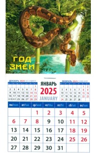 Календарь на магните на 2025 год Год змеи