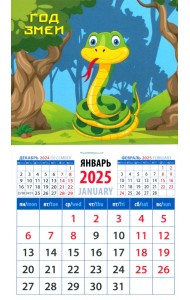 Календарь на магните на 2025 год Год змеи