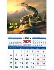 Календарь на магните на 2025 год Год змеи Календарь на магните на 2025 год Год змеи