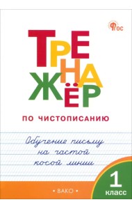 Тренажёр по чистописанию. 1 класс. Обучение письму на частой косой линии