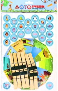 Лото прищепки Кто где живет?