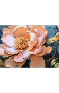 Картина по номерам с золотом на подрамнике Розовая нежность