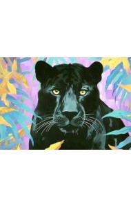 Картина по номерам с золотом на подрамнике Уверенная Грация