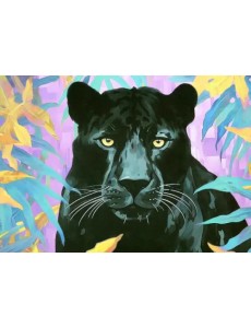 Картина по номерам с золотом на подрамнике Уверенная Грация