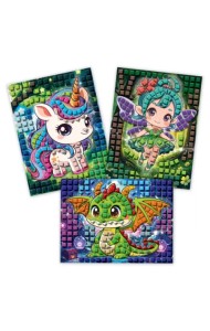 Разноцветная мозаика 3 в 1. Дракончик. Фея. Единорог