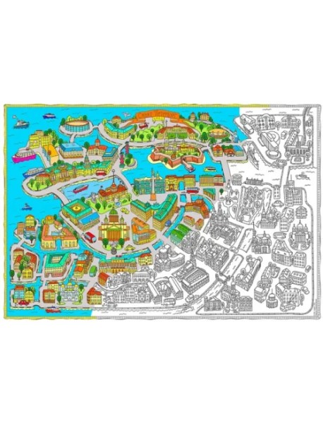 Санкт-Петербург. Карта-раскраска