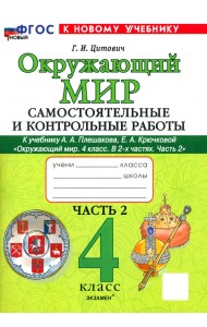Окружающий мир. 4 класс. Самостоятельные и контрольные работы к учебнику А. А. Плешакова. Часть 2