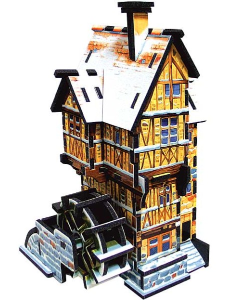 3D Puzzle "Водяная мельница" (зима)