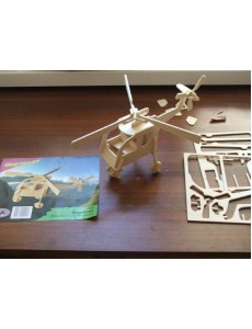 Вертолет Сборная деревянная модель Р001