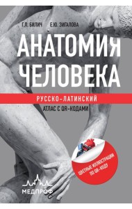 Анатомия человека: Русско-латинский атлас с QR-кодами на цветные изображения