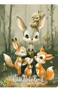 Милый блокнотик с сердечками (А6, 32 л., дизайнерская бумага, зверята)