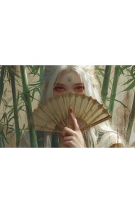 Кардхолдер. Маньхуа. Принцесса с веером (в форме книжки, 215х65 мм)