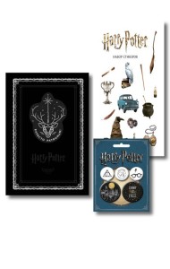 Комплект. Набор по Гарри Поттеру. Экспекто патронум! (Блокнот+стикеры+значки) (ИК)