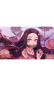 Кардхолдер охотника на демонов (по мотивам манги, в форме книжки, 215х65 мм, сиреневый)