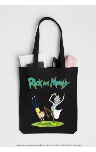 Сумка. Рик и Морти (портал) (черная, 38х43 см, длина ручек 58 см)