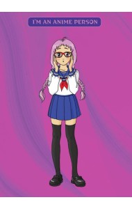 Блокнот. I'm an anime person (формат А4, мягкая обложка, круглые углы, блок в точку)