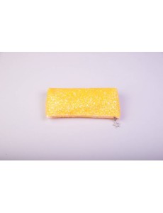 Пенал-косметичка (с блестками, на молнии, лимонный) Пенал-косметичка (с блестками, на молнии, лимонный)