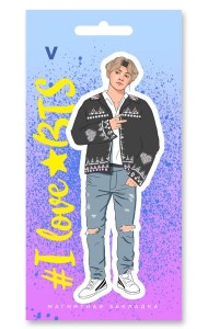 Фигурная магнитная закладка. BTS. V