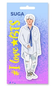 Фигурная магнитная закладка. BTS. Suga