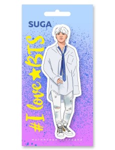 Фигурная магнитная закладка. BTS. Suga Фигурная магнитная закладка. BTS. Suga