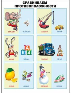 ПЛАКАТ. СРАВНИВАЕМ ПРОТИВОПОЛОЖНОСТИ ПЛАКАТ. СРАВНИВАЕМ ПРОТИВОПОЛОЖНОСТИ