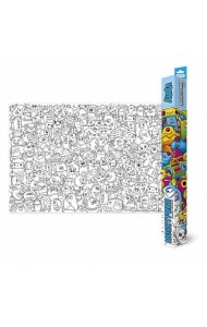 Большая раскраска. Дудл. Монстрики. 101х69 см. ГЕОДОМ