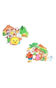 Вырубные фигуры А4. Русские сказки: Репка; Колобок (комплект)