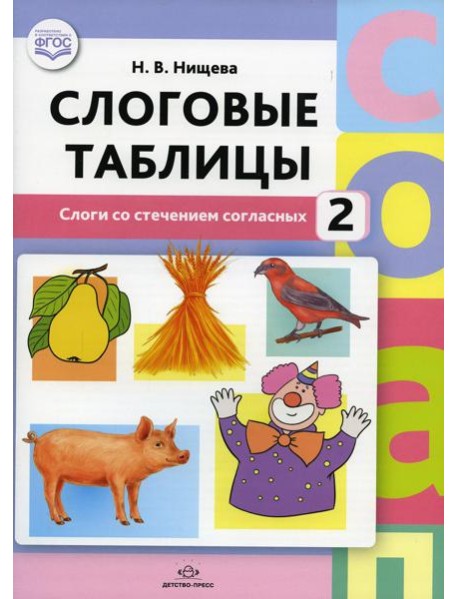 Слоговые таблицы - 2. Слоги со стечением согласных